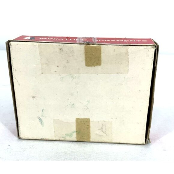 Vtg Miniature Glass Ball Christmas Tree Ornaments Red Shiny Gold Color 1" Dia - Picture 3 of 7